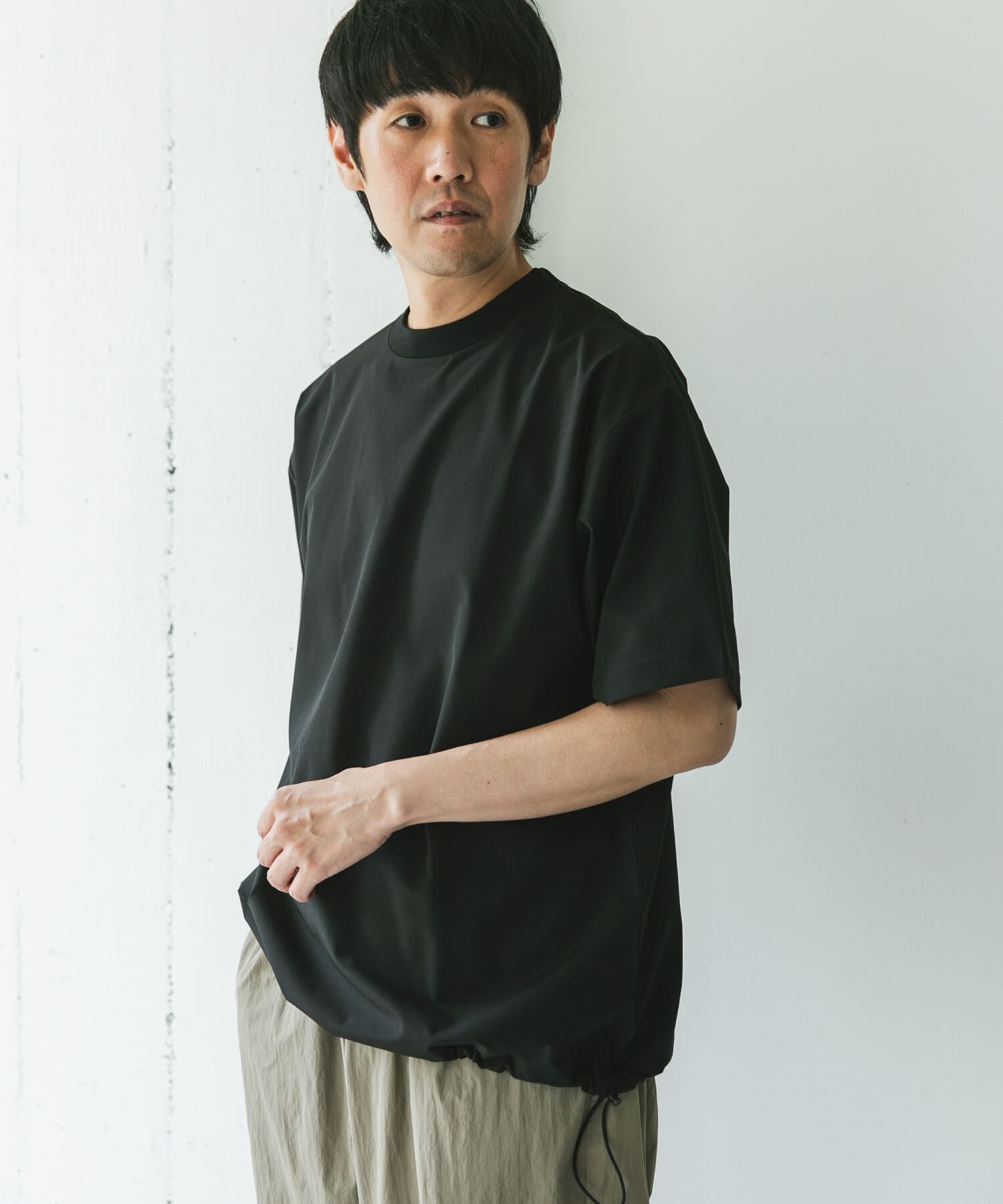 URBAN RESEARCH DOORS「『吸水速乾/UVカット/防シワ』ダブルクロス ストレッチプルオーバー」|Tシャツ・カットソー|