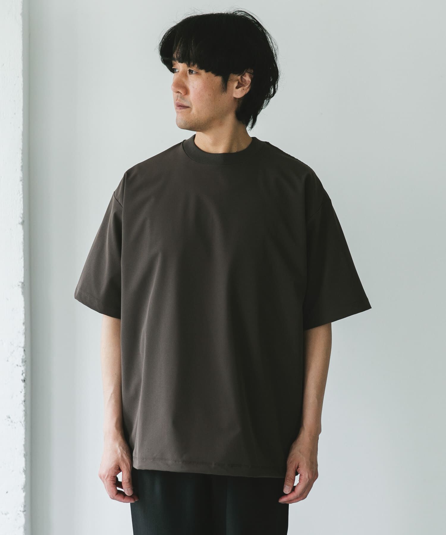URBAN RESEARCH DOORS「『吸水速乾/UVカット/防シワ』ダブルクロス ストレッチプルオーバー」|Tシャツ・カットソー|