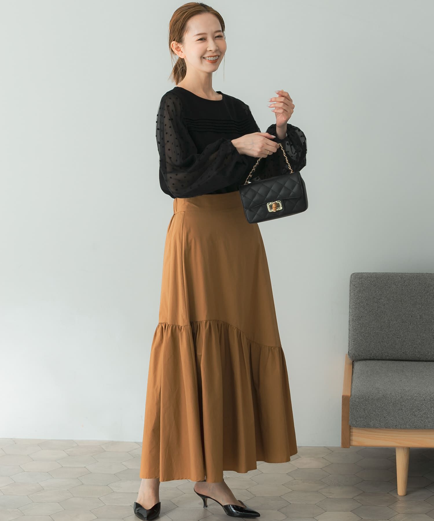 URBAN RESEARCH ROSSO「切替ボリュームスカート」|スカート|