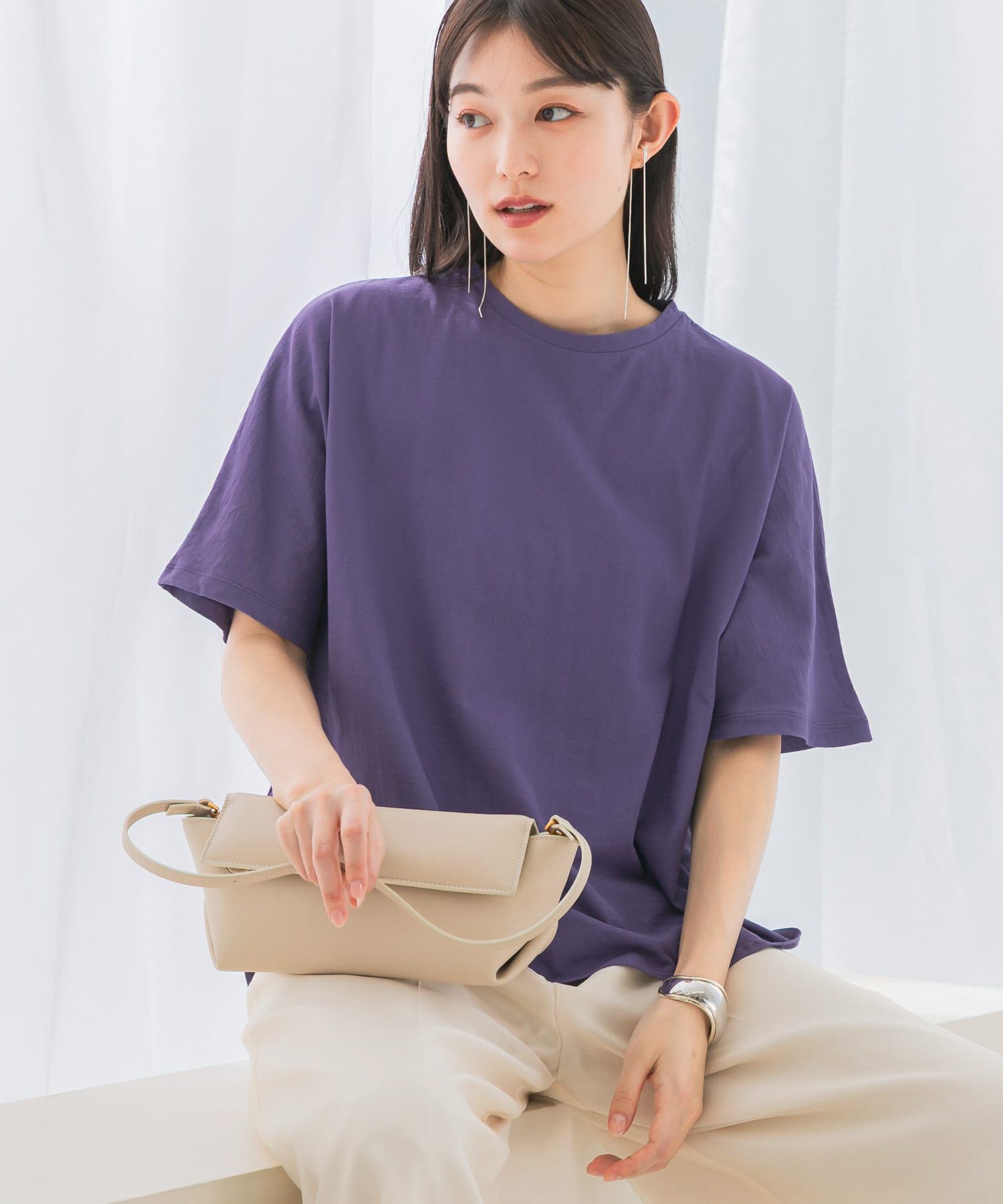 URBAN RESEARCH ROSSO「接触冷感ハーフスリーブドルマンTシャツ」|Tシャツ・カットソー|