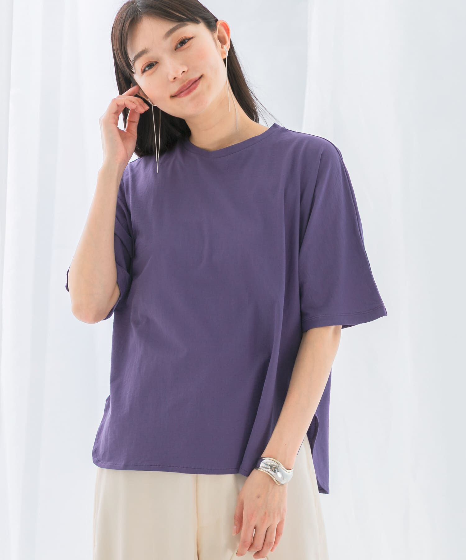 URBAN RESEARCH ROSSO「接触冷感ハーフスリーブドルマンTシャツ」|Tシャツ・カットソー|