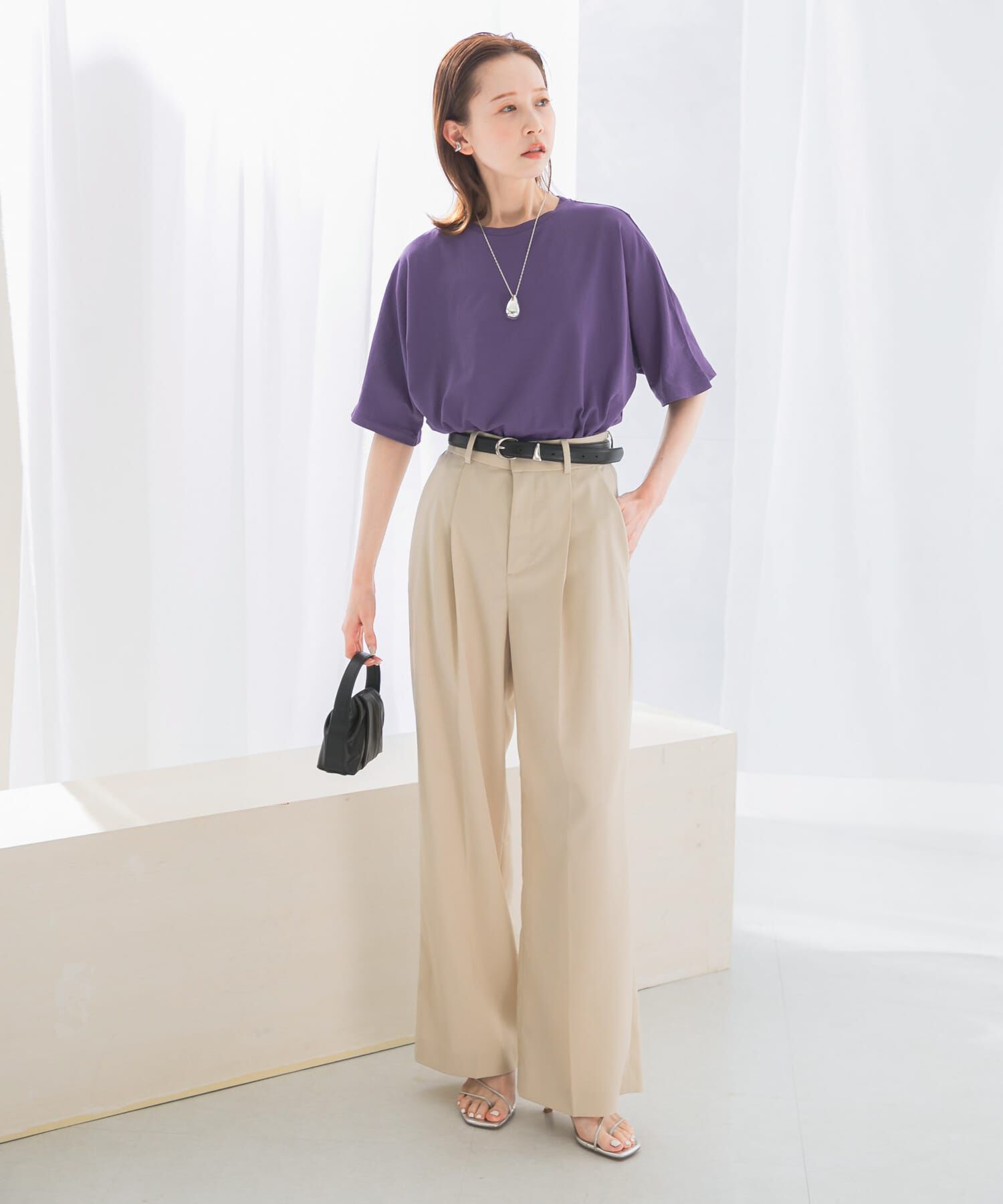 URBAN RESEARCH ROSSO「接触冷感ハーフスリーブドルマンTシャツ」|Tシャツ・カットソー|