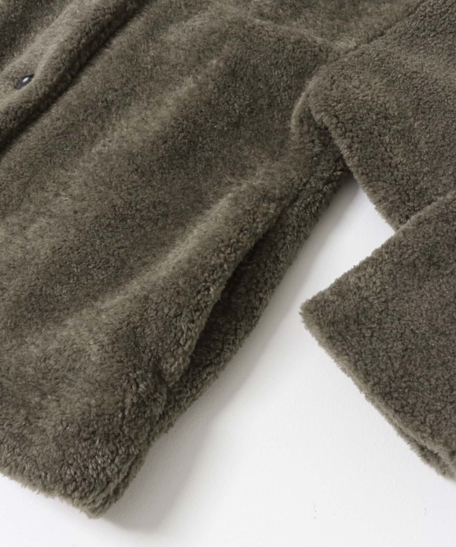 URBAN RESEARCH DOORS「コクーンシルエットボアコート」|ノーカラーコート|