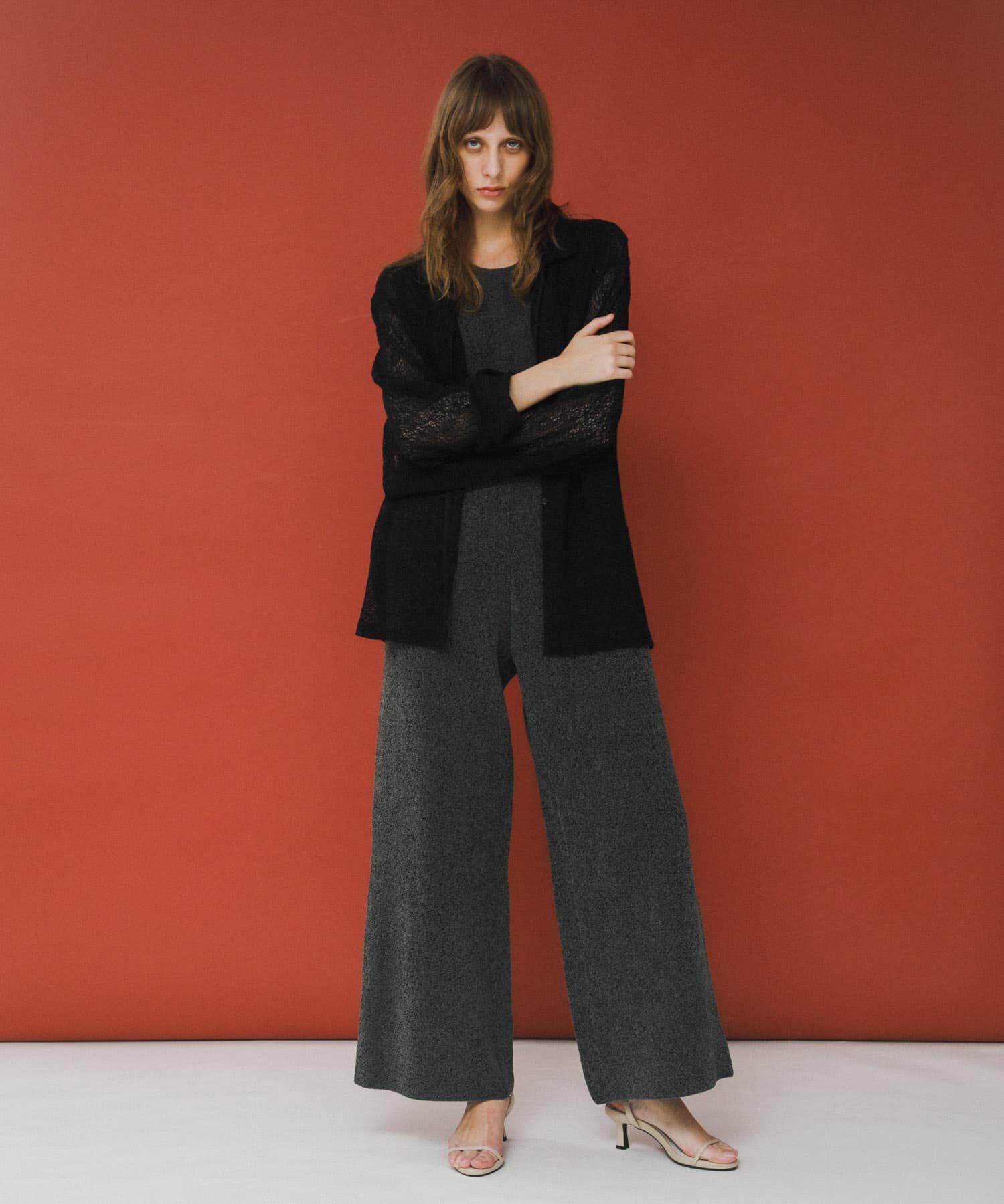 LAATO「jacquard all in one」|スカート|ダークグレー