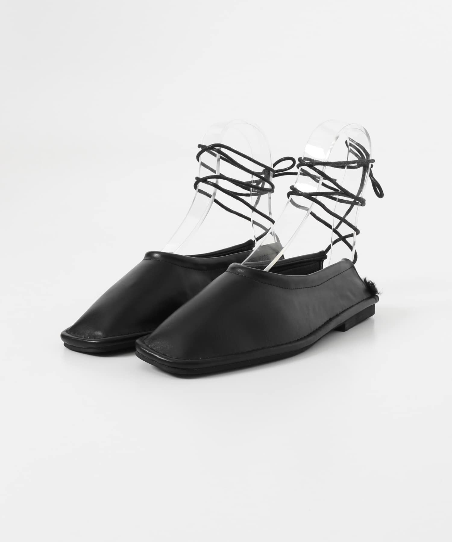  「スクエアステッチレースアップパンプス&there4;」|パンプス|