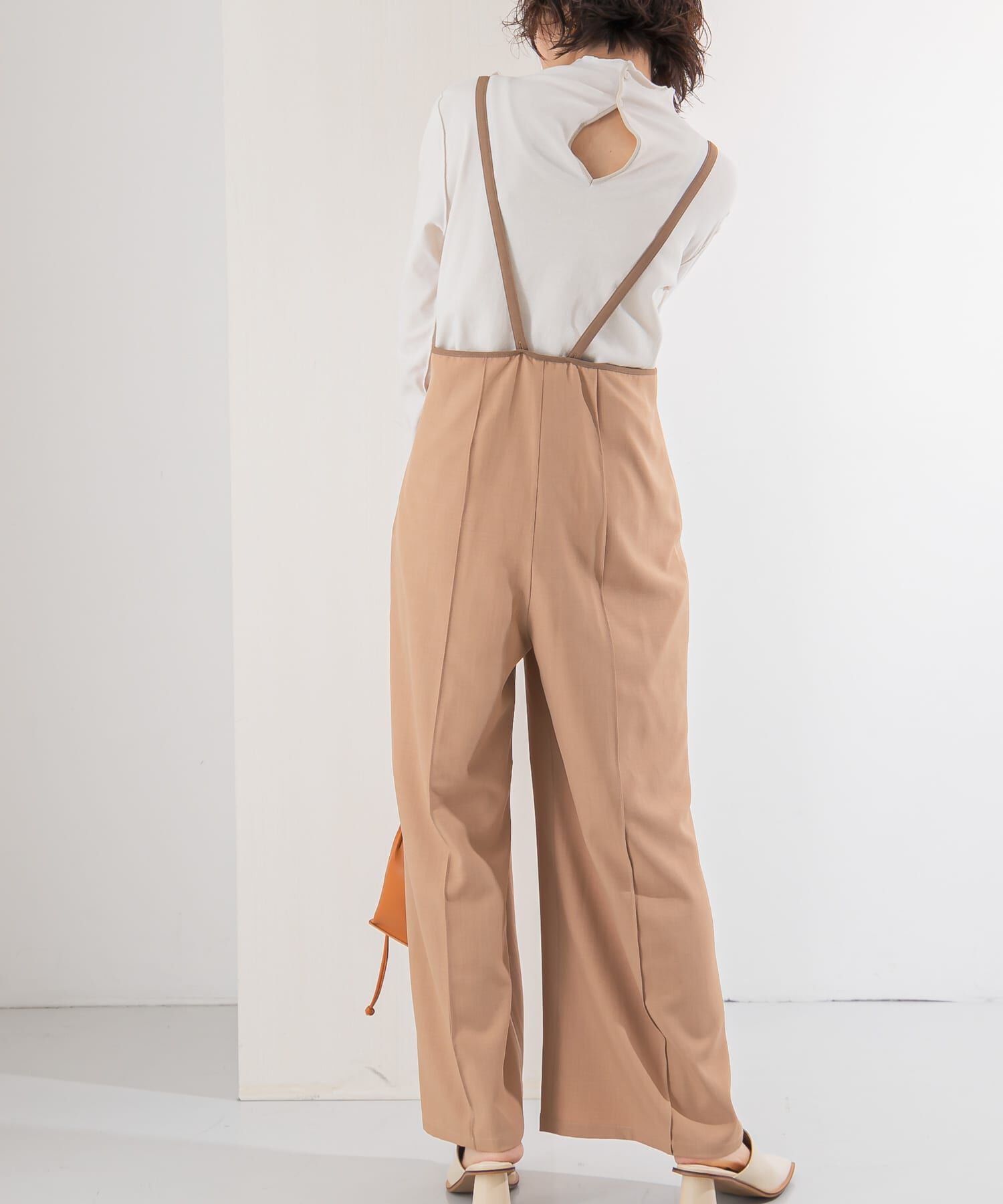  「ピンタックハイウエストサロペット」|スカート|