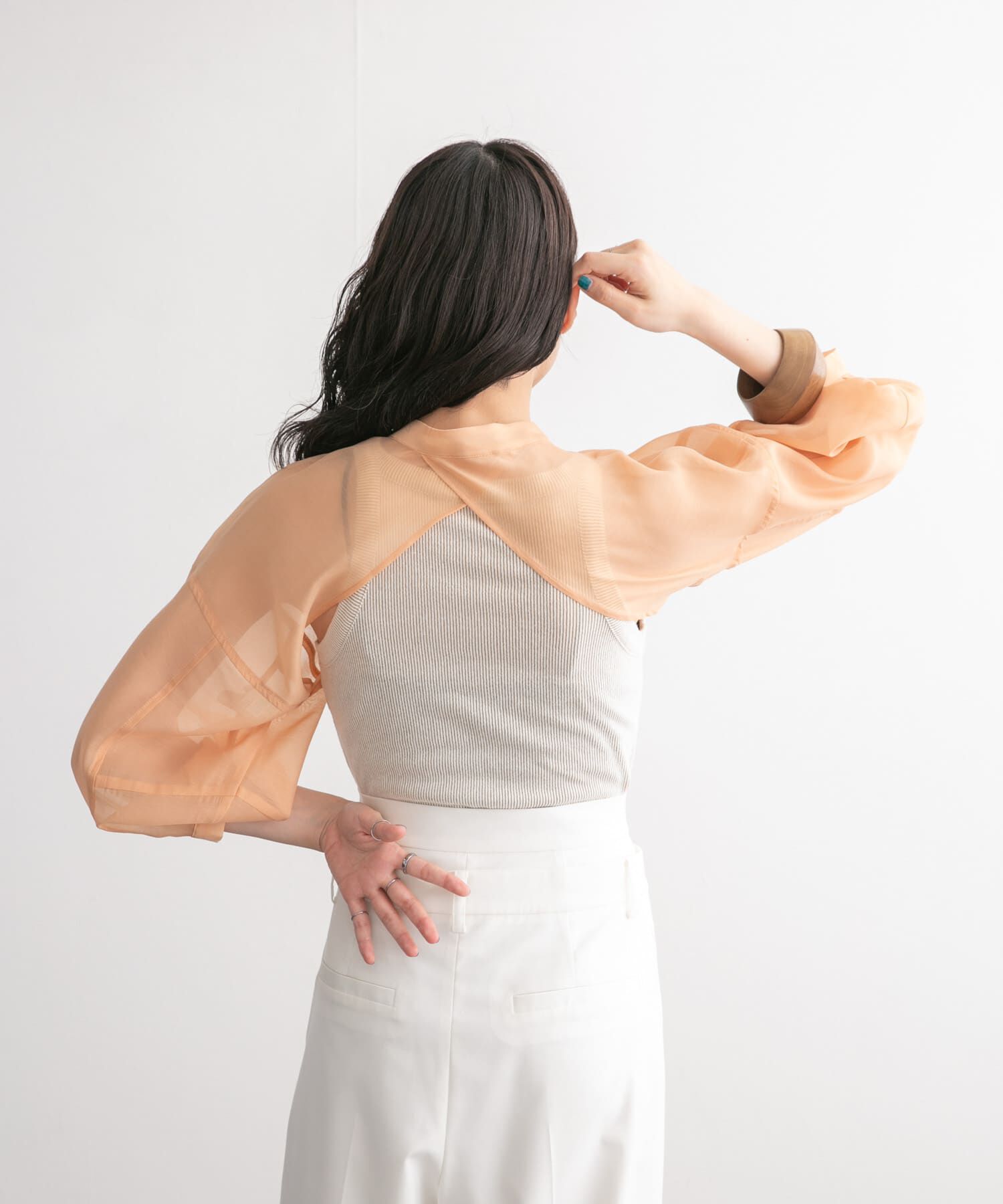  「コクーンスリーブパーツ」|シャツ・ブラウス|オレンジ系その他