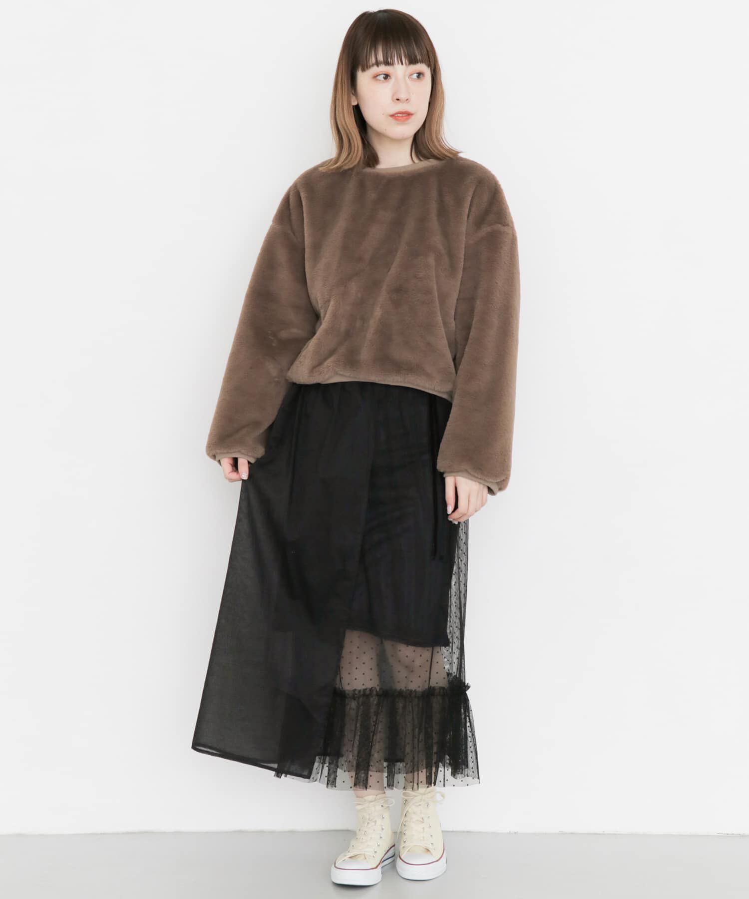  「レイヤードシアー巻きスカート&there4;」|スカート|