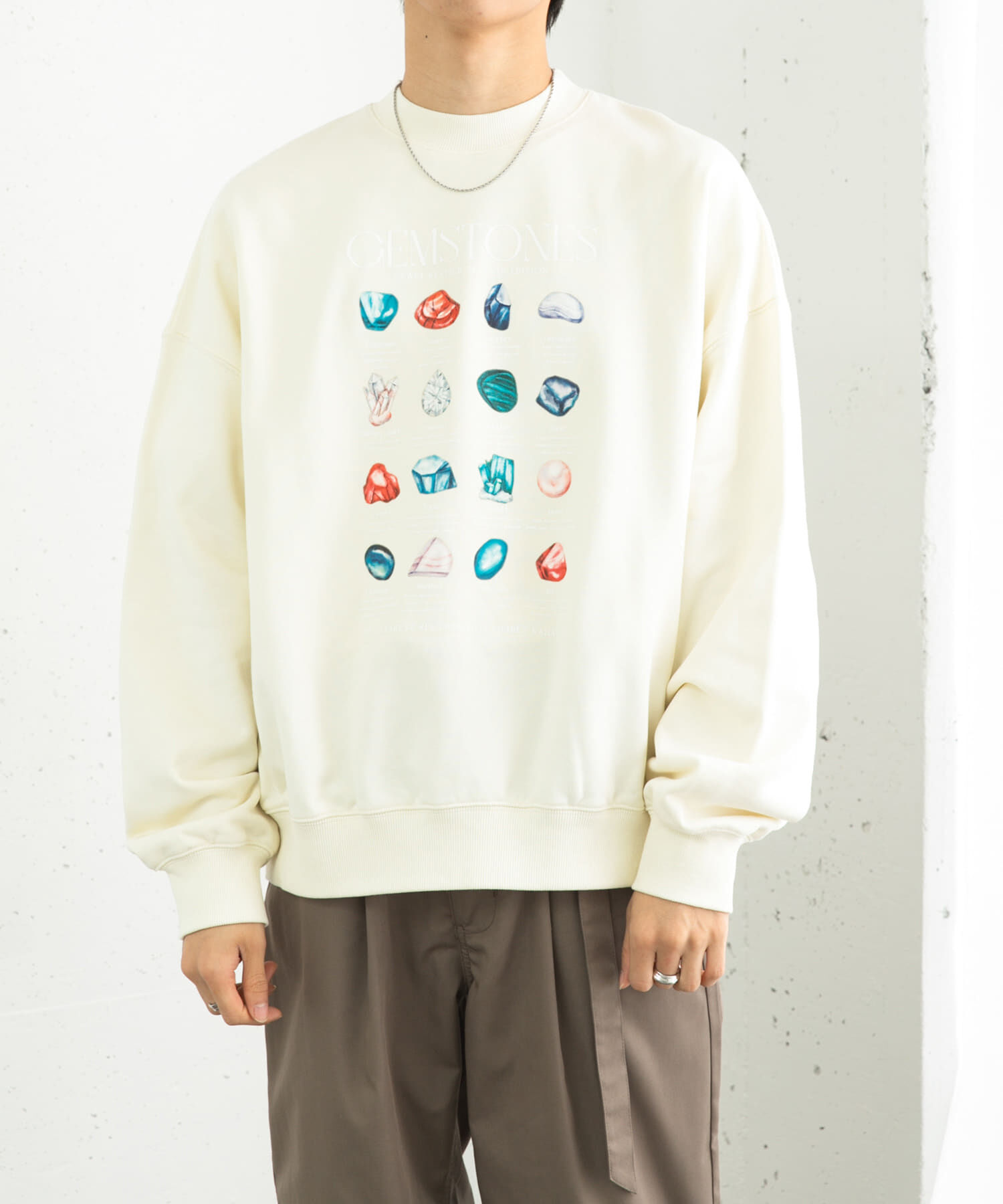 SENSE OF PLACE by URBAN RESEARCH「Gem Stone Cropped Sweat」|スウェット・ジャージ|