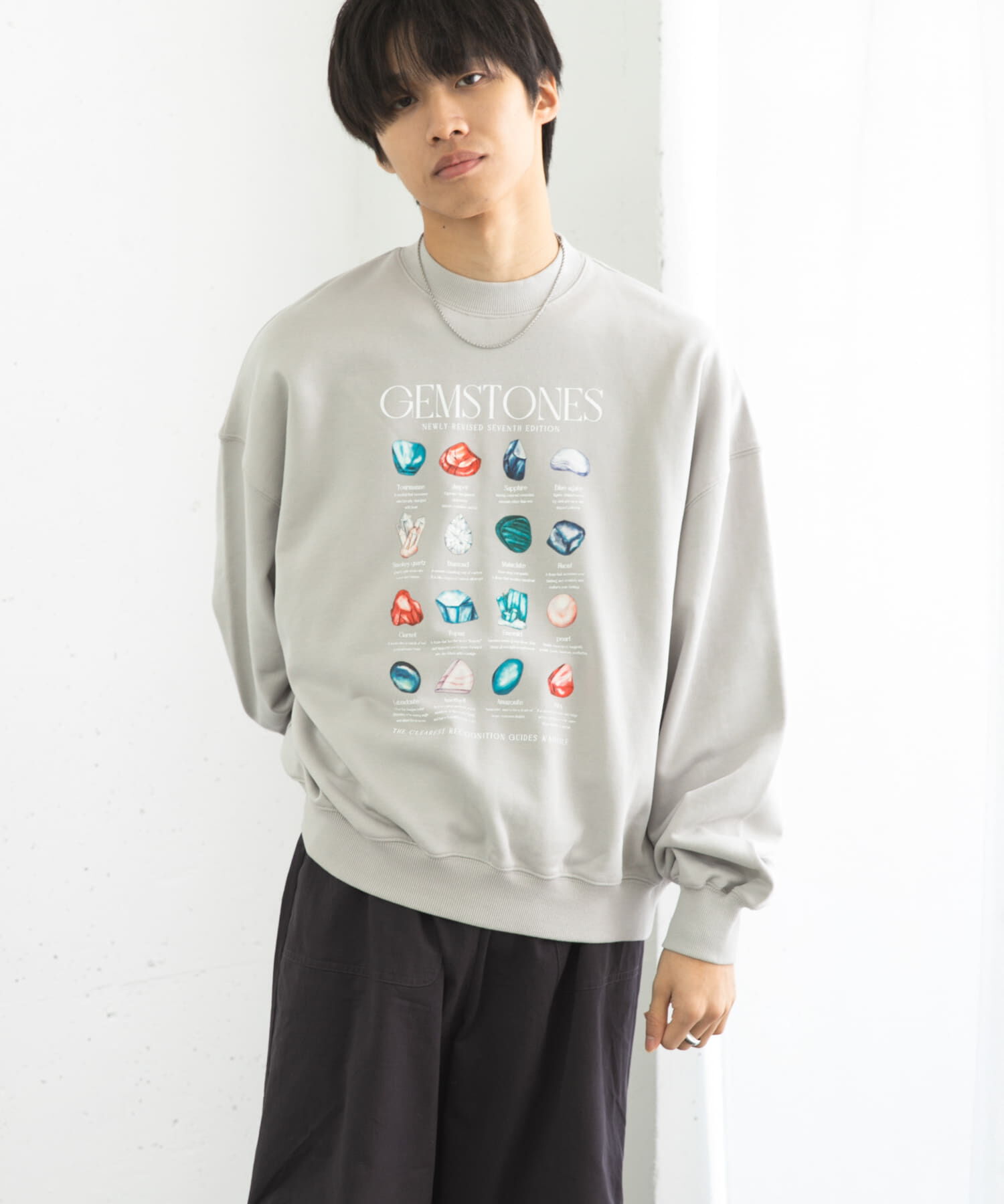 SENSE OF PLACE by URBAN RESEARCH「Gem Stone Cropped Sweat」|スウェット・ジャージ|