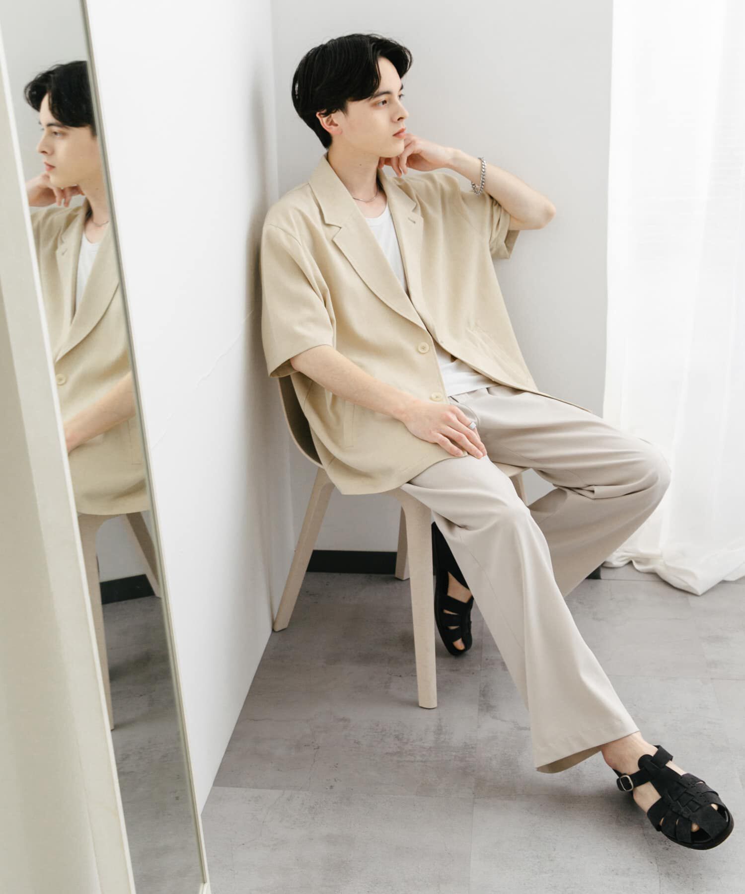 SENSE OF PLACE by URBAN RESEARCH「リネンライクテーラードショートスリーブジャケット」|その他|