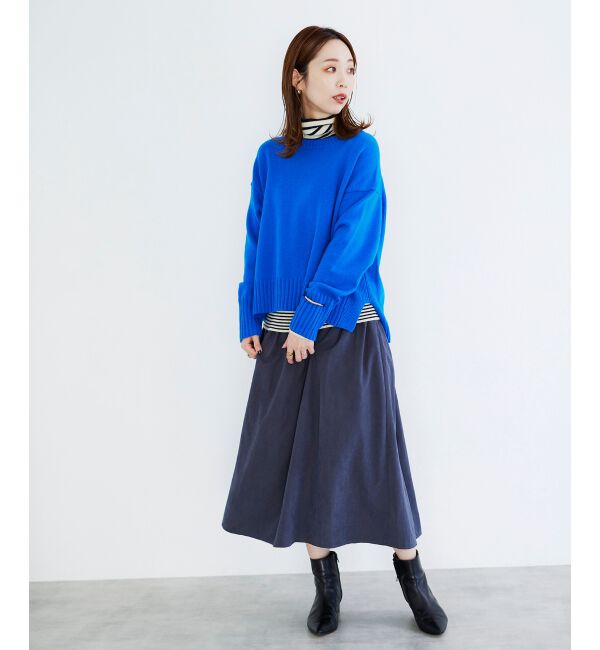 le.coeur blanc「フェイクスエードギャザースカート」|スカート|