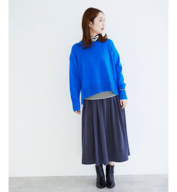 le.coeur blanc「フェイクスエードギャザースカート」|スカート|