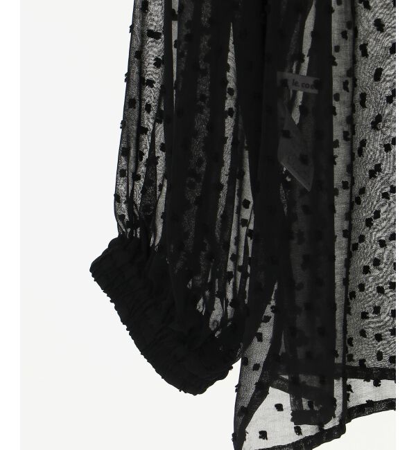  「ドットシアーギャザーブラウス」|シャツ・ブラウス|