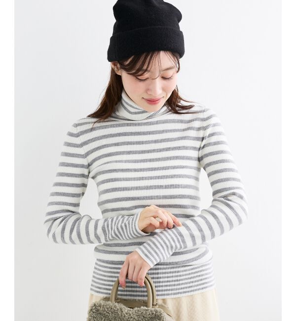  「《手洗い可能》リブタートルネックニット」|ニット・セーター|