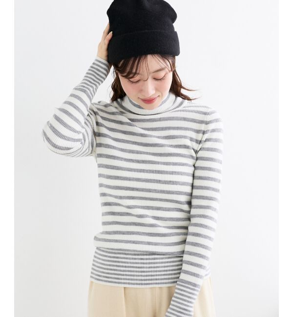  「《手洗い可能》リブタートルネックニット」|ニット・セーター|