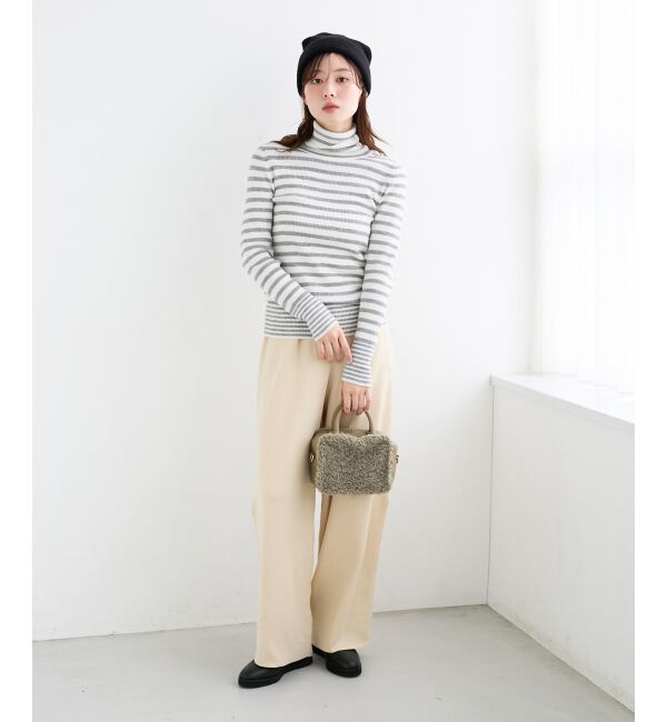  「《手洗い可能》リブタートルネックニット」|ニット・セーター|