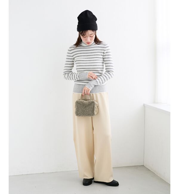  「《手洗い可能》リブタートルネックニット」|ニット・セーター|