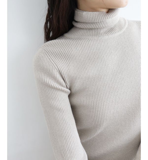  「《手洗い可能》リブタートルネックニット」|ニット・セーター|