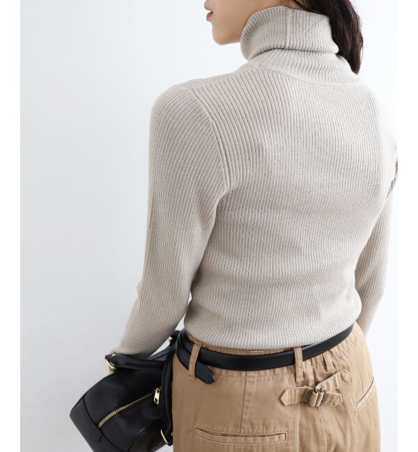  「《手洗い可能》リブタートルネックニット」|ニット・セーター|