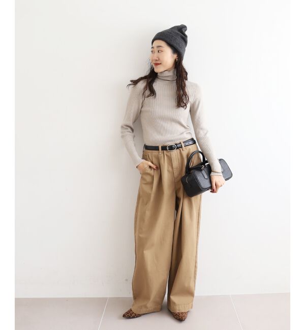  「《手洗い可能》リブタートルネックニット」|ニット・セーター|