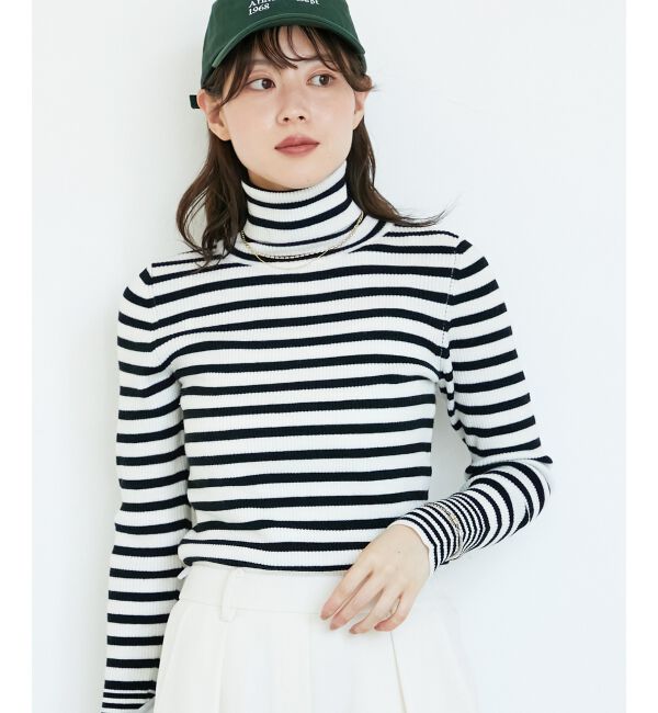  「《手洗い可能》リブタートルネックニット」|ニット・セーター|
