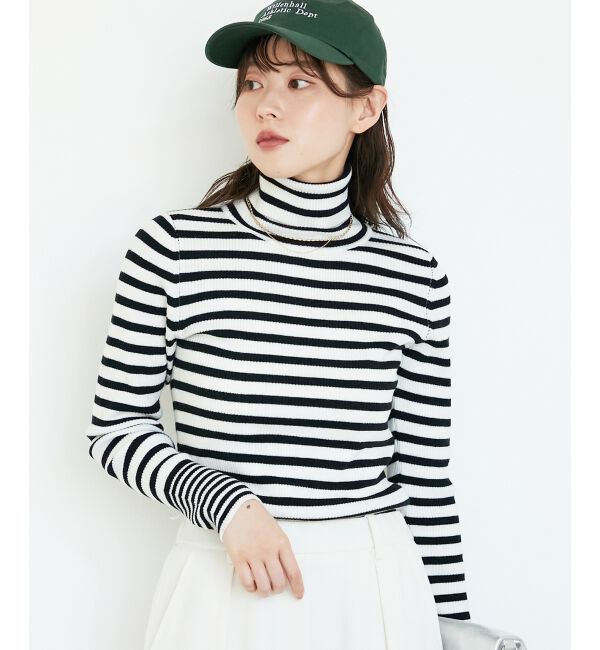  「《手洗い可能》リブタートルネックニット」|ニット・セーター|