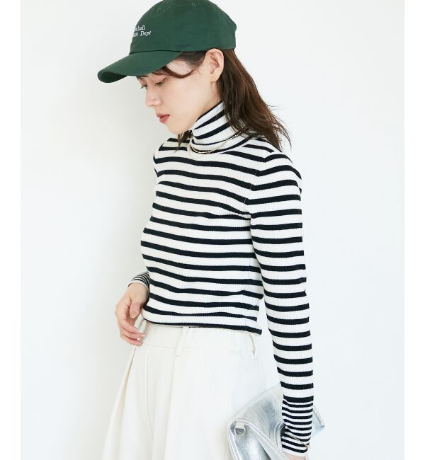  「《手洗い可能》リブタートルネックニット」|ニット・セーター|