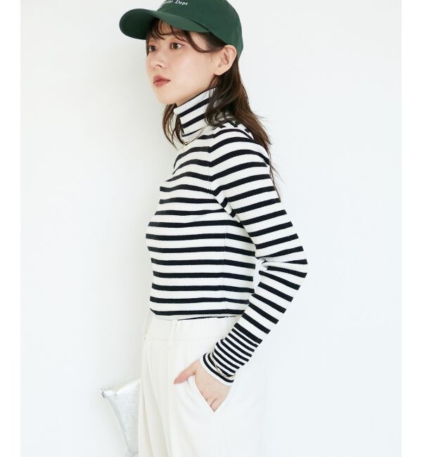  「《手洗い可能》リブタートルネックニット」|ニット・セーター|