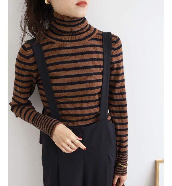  「《手洗い可能》リブタートルネックニット」|ニット・セーター|