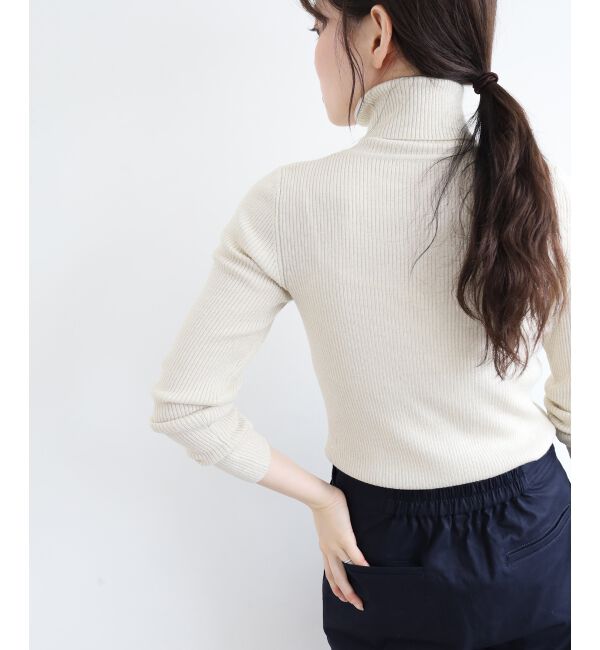  「《手洗い可能》リブタートルネックニット」|ニット・セーター|