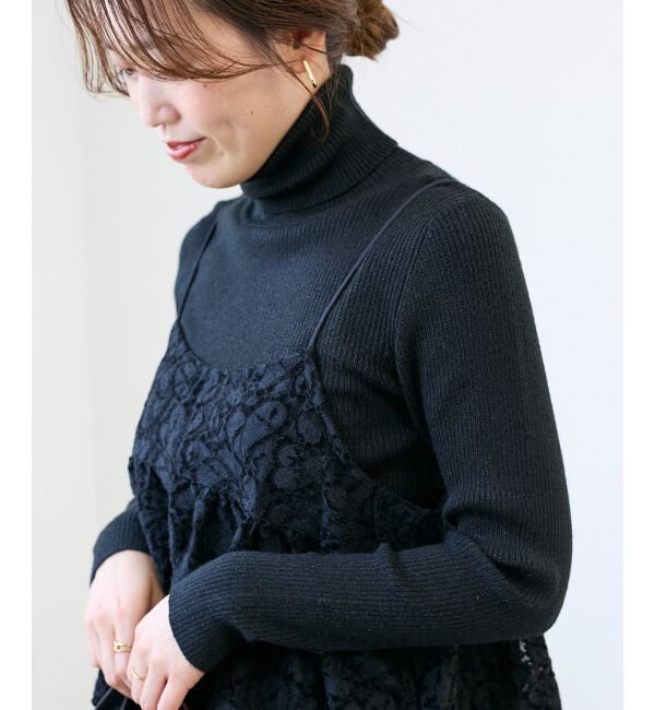  「《手洗い可能》リブタートルネックニット」|ニット・セーター|