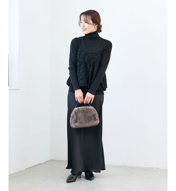  「《手洗い可能》リブタートルネックニット」|ニット・セーター|