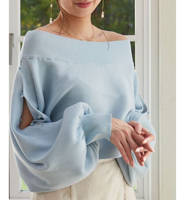 MAJESTICLEGON「2wayオフショルドルマンニット」|ニット・セーター|