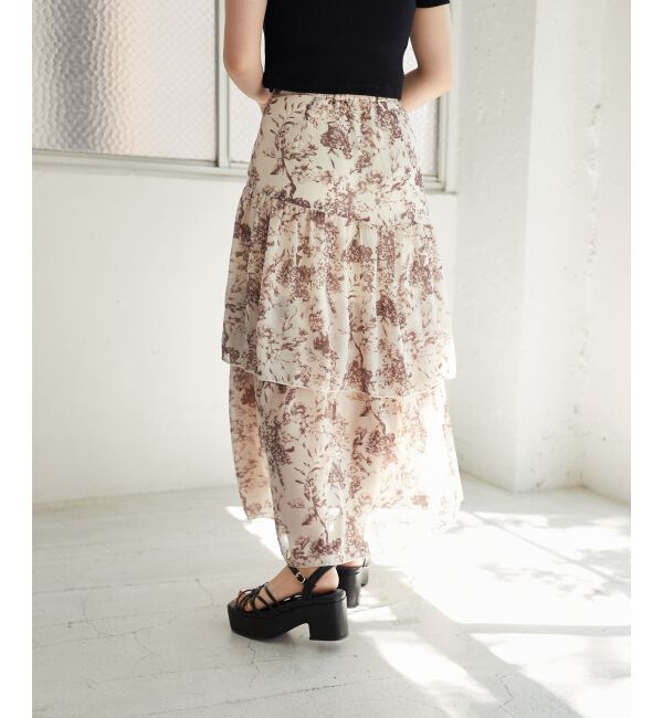 MAJESTICLEGON「エアリーティアードスカート」|スカート|