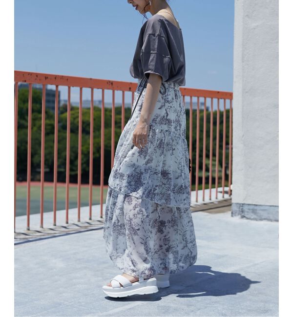 MAJESTICLEGON「エアリーティアードスカート」|スカート|