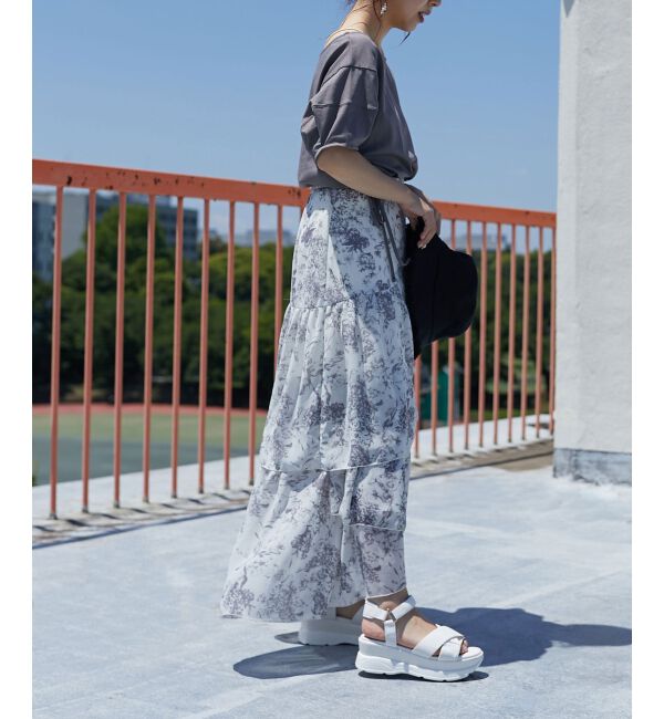 MAJESTICLEGON「エアリーティアードスカート」|スカート|