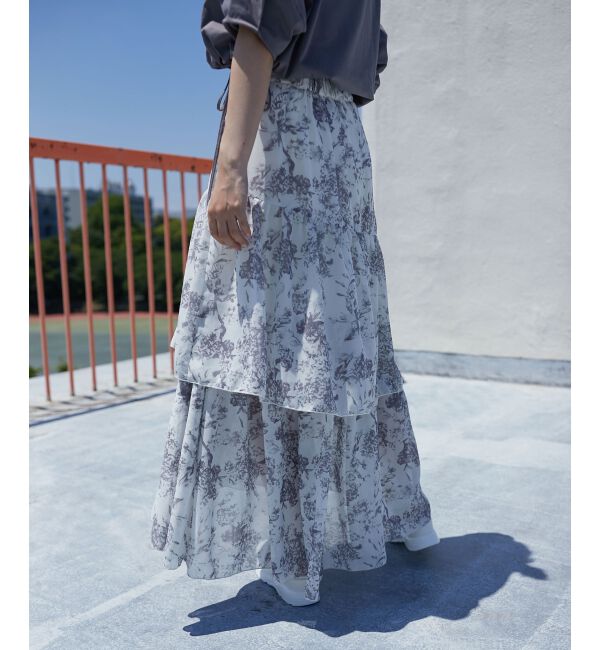 MAJESTICLEGON「エアリーティアードスカート」|スカート|