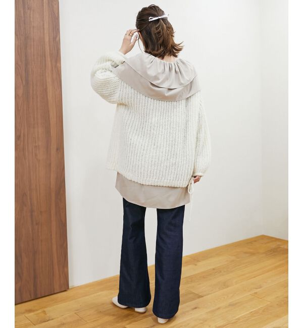 MAJESTICLEGON「リボンディティール透かしニット」|ニット・セーター|