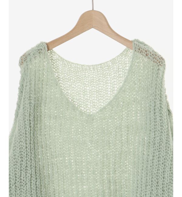 MAJESTICLEGON「リボンディティール透かしニット」|ニット・セーター|