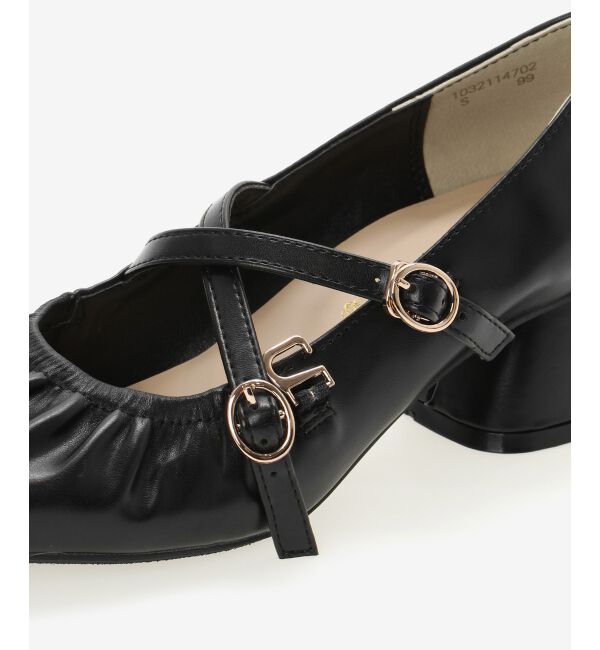 MAJESTICLEGON「レディギャザーストラップパンプス」|パンプス|