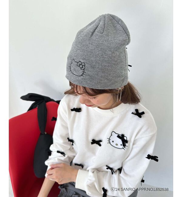 MAJESTICLEGON「ハローキティ プチリボンニットCAP」|キャップ・キャスケット|