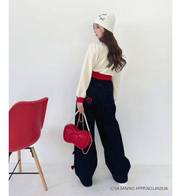 MAJESTICLEGON「ハローキティ プチリボンニットCAP」|キャップ・キャスケット|