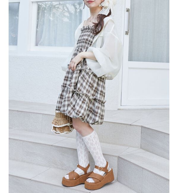  「肩リボンバルーンチュニック」|シャツ・ブラウス|