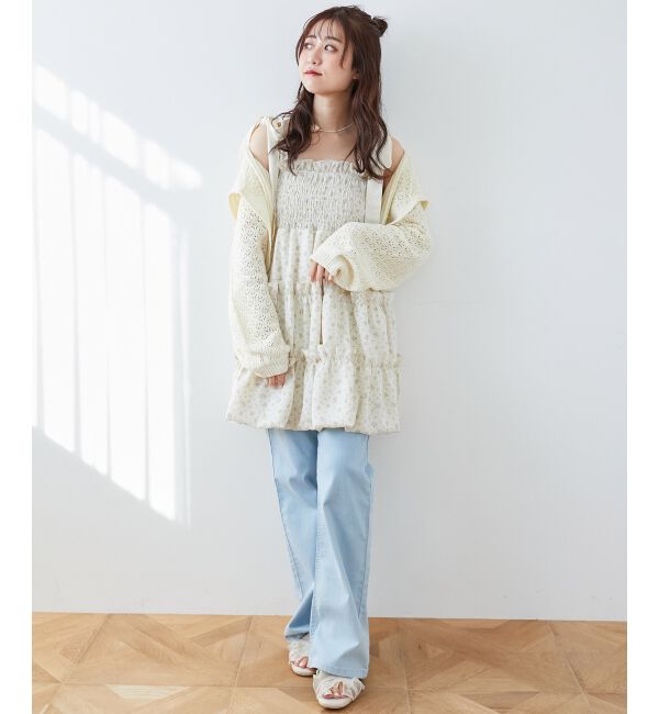  「肩リボンバルーンチュニック」|シャツ・ブラウス|