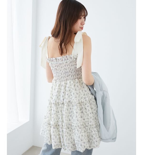  「肩リボンバルーンチュニック」|シャツ・ブラウス|