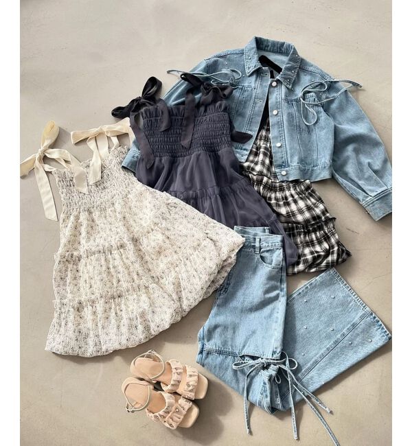  「肩リボンバルーンチュニック」|シャツ・ブラウス|