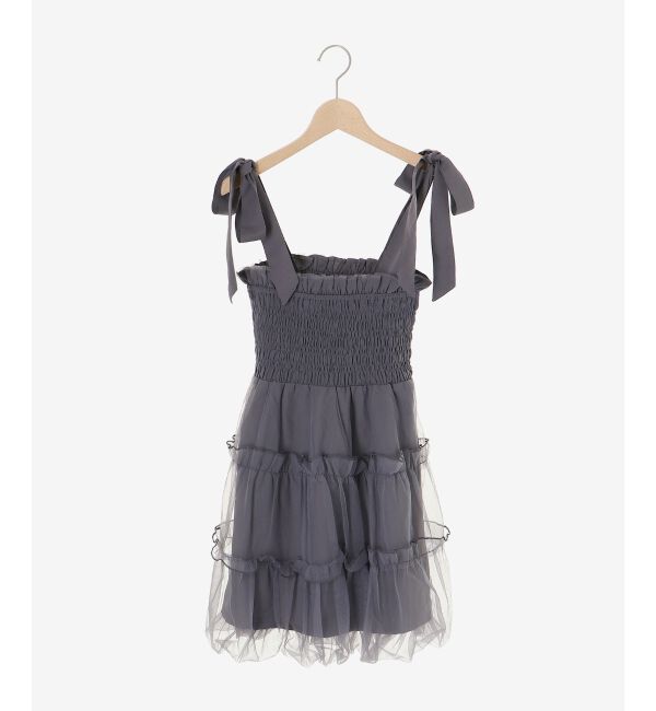  「肩リボンバルーンチュニック」|シャツ・ブラウス|