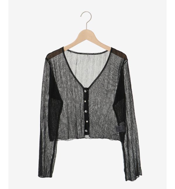  「キラキラボタンシアーカーディガン」|カーディガン|