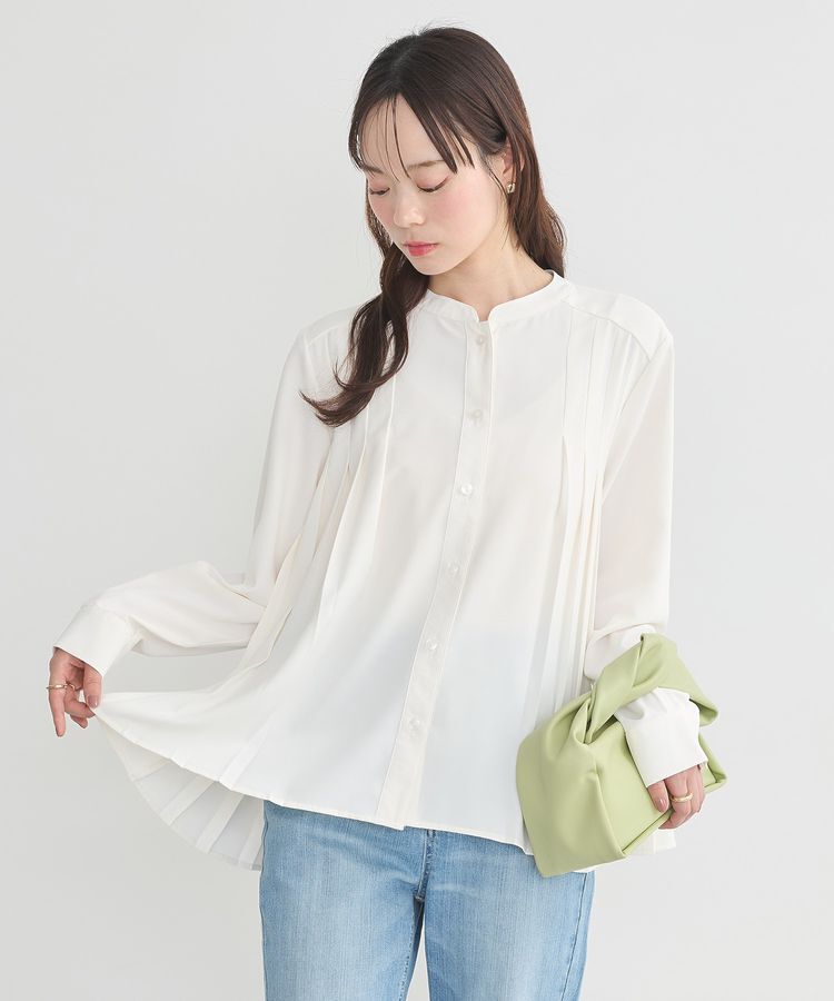earth music&ecology「バックプリーツブラウス」|シャツ・ブラウス|